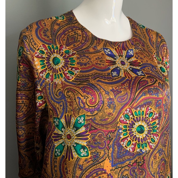 vintage Bethany : polyester multicolored blouse - Picture 3 of 11